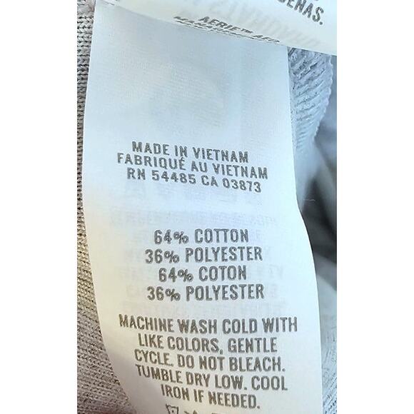 Aerie NWT Medium Heather Gray Groove-On Rib Velour High Waisted Flare Pants - Picture 5 of 6